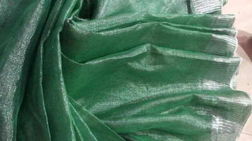 Handloom Pure Tissue Linen Sarees