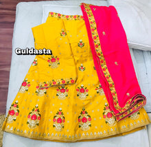 Load image into Gallery viewer, Satin Silk Embroidered Lehenga