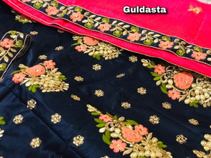 Satin Silk Embroidered Lehenga