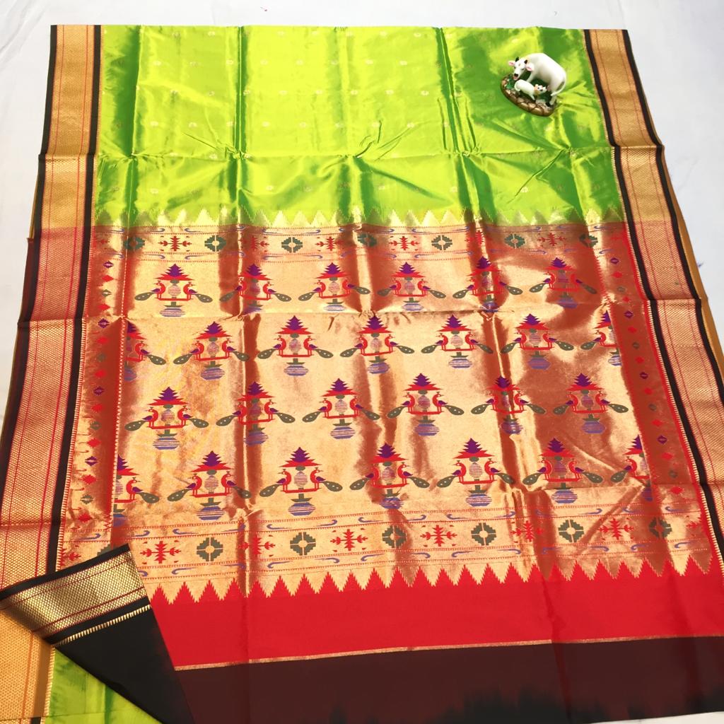 BANARAS SEMI PAITHANI PATTU-SP441 – Gayathri Reddy Traditional Designer  Studio