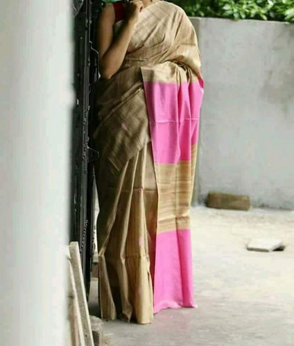 Handloom Tusser Ghicha Sarees