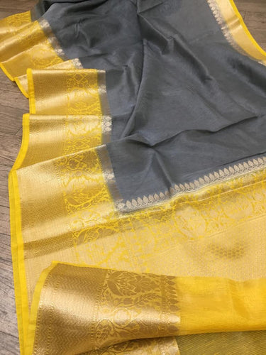 Banarasi Handloom Linen Silk Sarees