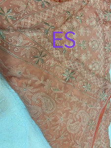 Pure Georgette Chikankari Saree