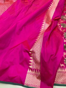 Pure Banarasi Handloom Katan Silk Tilffi Saree