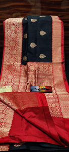 Pure Handloom Banarasi Tusser Silk Sarees with Antique Zari