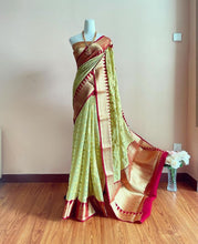 Load image into Gallery viewer, Beautiful and Exclusive Banarasi Semi Gorgette Gharchola Sarees