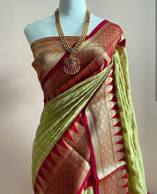 Load image into Gallery viewer, Beautiful and Exclusive Banarasi Semi Gorgette Gharchola Sarees