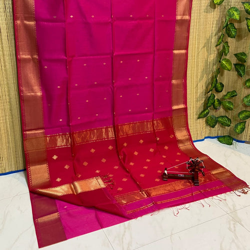 Beautiful Handloom Maheshwari  Diamond Buti Saree