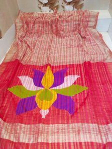 Pure Handloom Resham Matka Katia Sarees with Jamdani Pallu