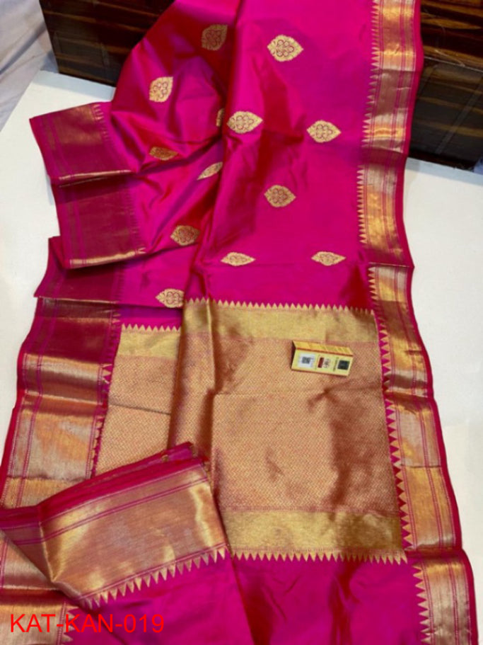 Kanjivaram Banarasi Handloom Pure Katan Silk  Sarees