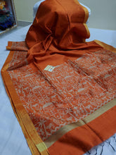 Load image into Gallery viewer, Exclusive Pure Handloom Dupion Raw Silk Sarees