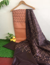 Load image into Gallery viewer, Pure Handloom Katan Handloom Embroidered Suits