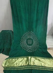 Beautiful Modal Silk Bandhani Saree with Tissue Pallu