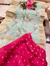 Load image into Gallery viewer, Beautiful Banarasi Organza Embroidered Sarees
