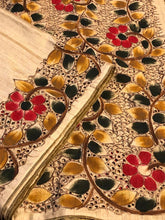 Load image into Gallery viewer, Beautiful Tussar Silk Cutwork Saree