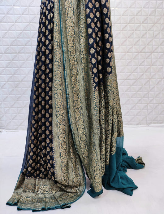 Beautiful Banarasi Pure Georgette Handloom Saree