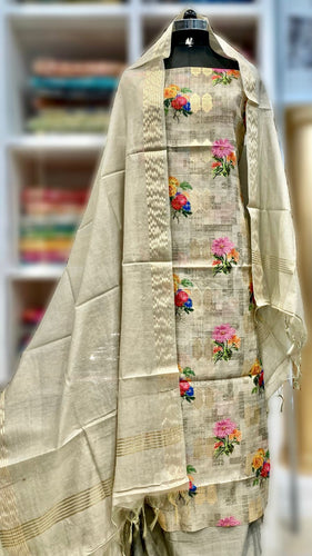 Beautiful Banarasi Cotton Silk Resham weaving Suit