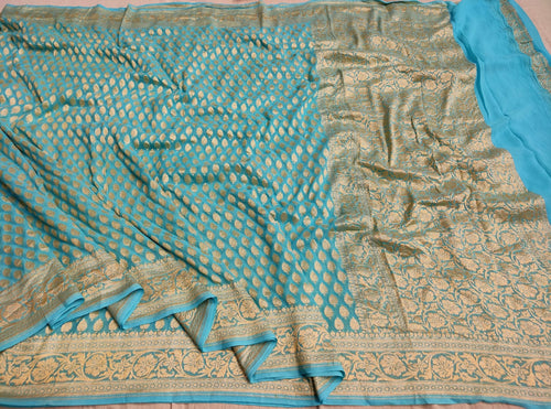 Beautiful Banarasi Pure Georgette Handloom Saree