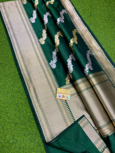 Exclusive Banarasi Handloom Pure Katan Silk Kadyal Hand Weaved Sarees