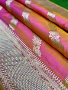 Banarasi Handloom Pure Katan Silk Kadyal Hand Weaved Sarees