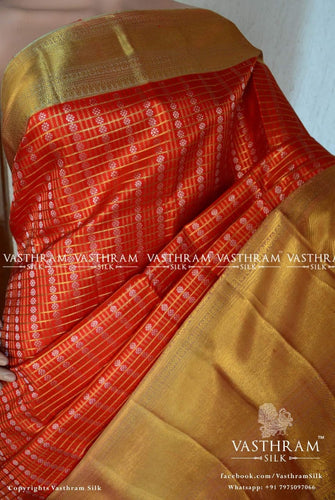 Two Gram Gold Zari Weaving Pure Handloom Silk Sarees
