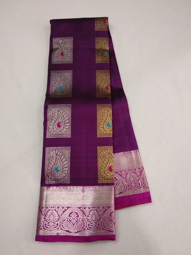 Two Gram Gold Zari Weaving Pure Handloom Silk Sarees