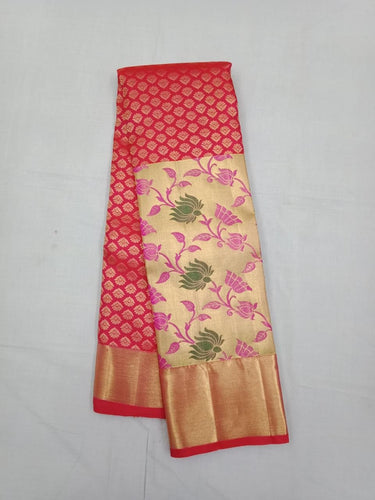 Two Gram Gold Zari Weaving Pure Handloom Silk Sarees