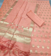 Load image into Gallery viewer, Beautiful Banarasi Handwoven Pure Cotton Suits