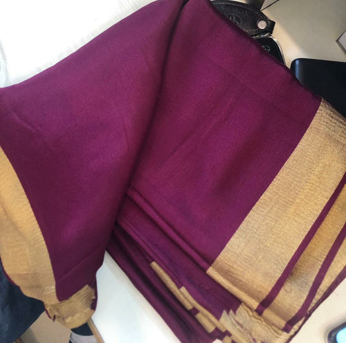 Exclusive Pure Mysore Silk Crepe Saree