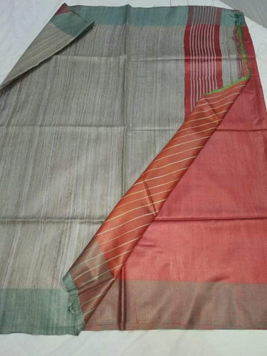 Handloom Tusser Ghicha Sarees