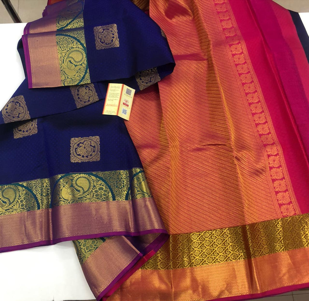 Handloom Pure Kancheepuram Pattu Silk Saree