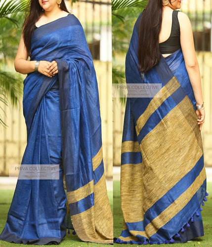 Linen Ghicha Pallu Saree