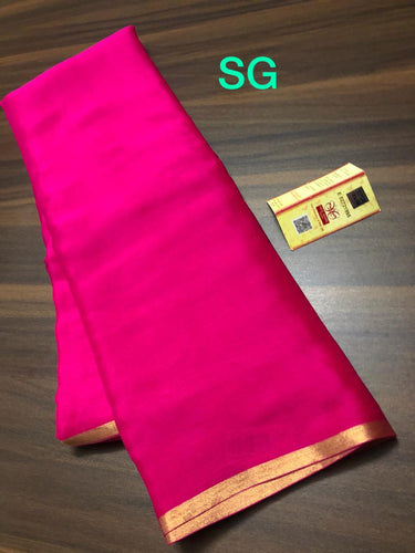 Exclusive Pure Mysore Silk Crepe Saree