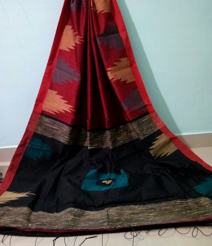 Handloom Silk Cotton Temple Box Sarees