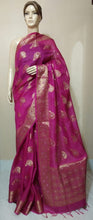 Load image into Gallery viewer, Linen Jamdani Banarasi Saree