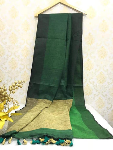 Linen Ghicha Pallu Saree