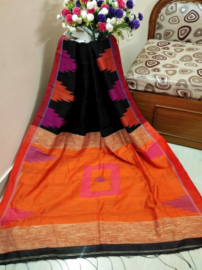 Handloom Silk Cotton Temple Box Sarees