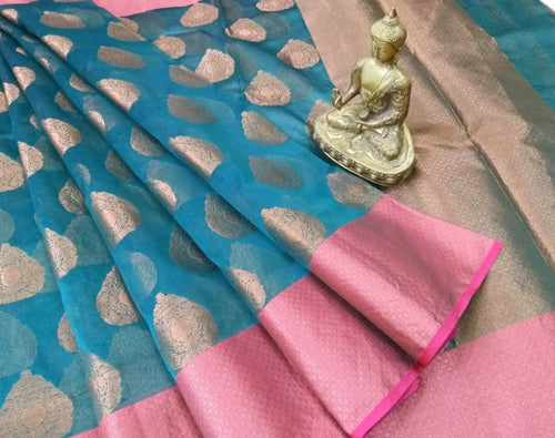 Cora muslin organza silk Saree