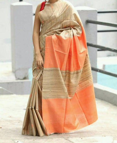 Handloom Tusser Ghicha Sarees