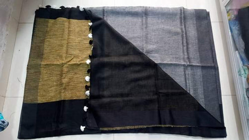 Linen Ghicha Pallu Saree